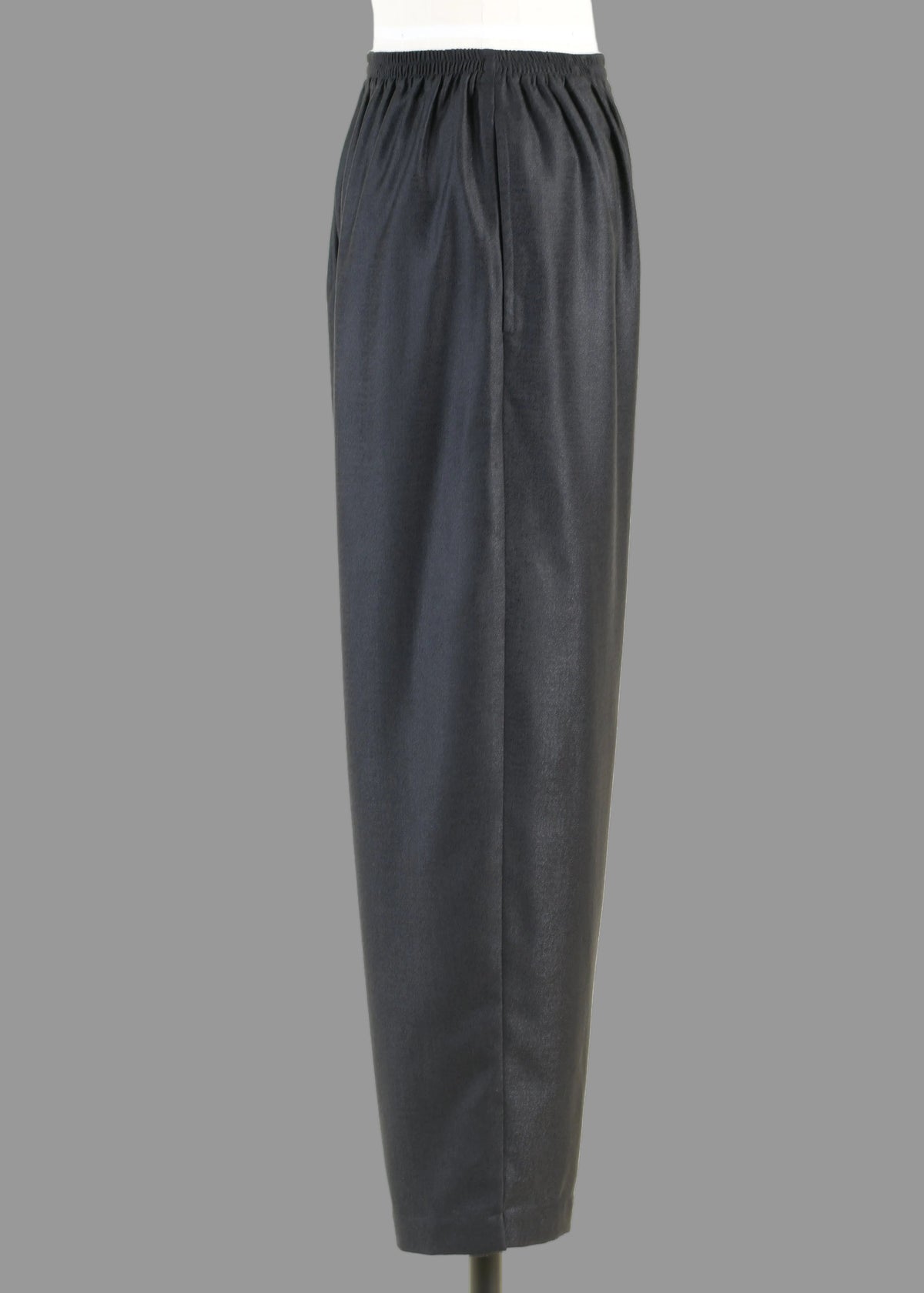 wool silk mix longer japanese trouser with ankle slits