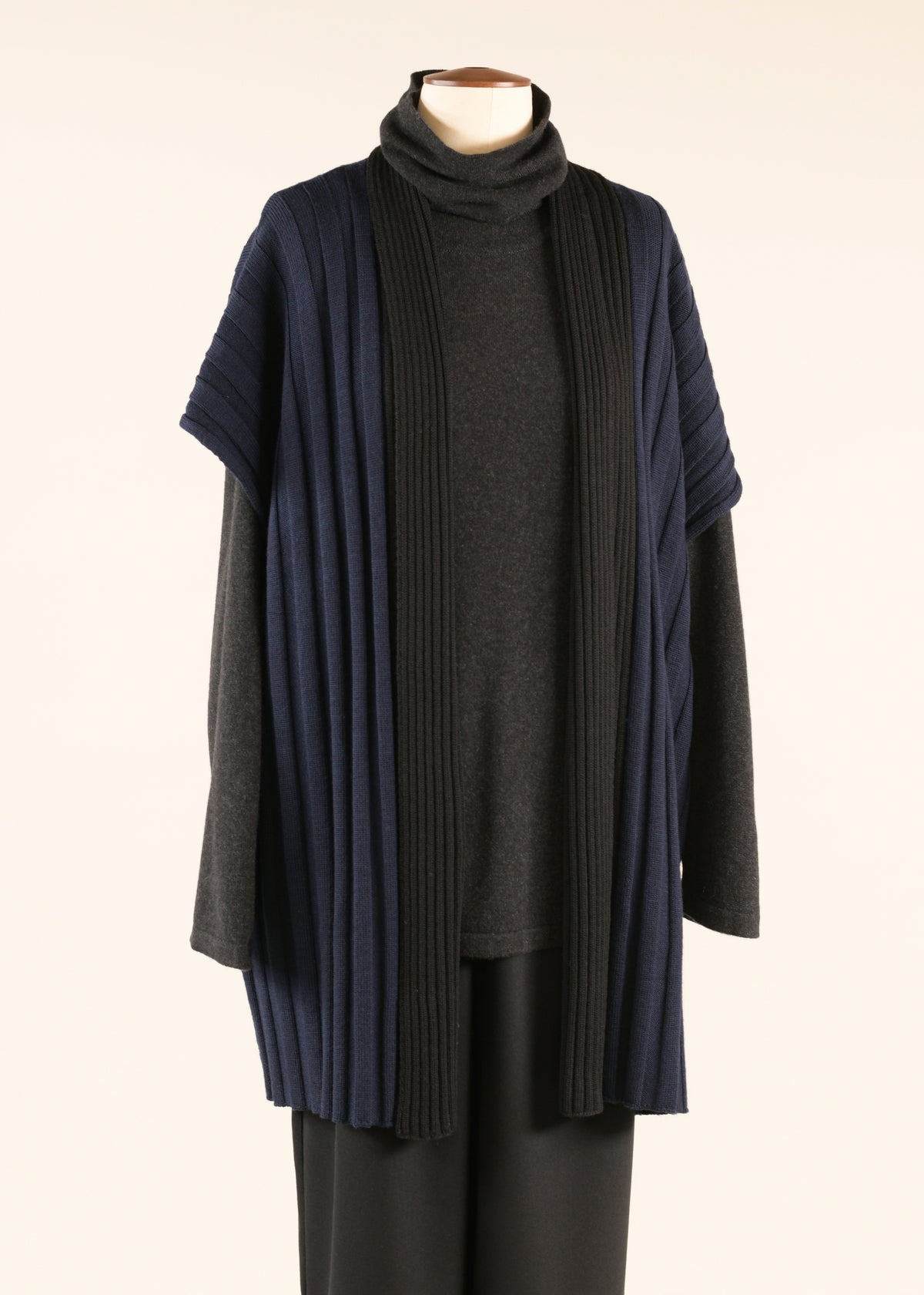 shawl collar tabard - long plus