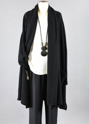 cashmere silk mix shawl collar cardigan - very long