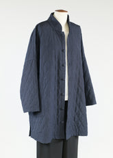 imperial coat with chinese collar - long plus