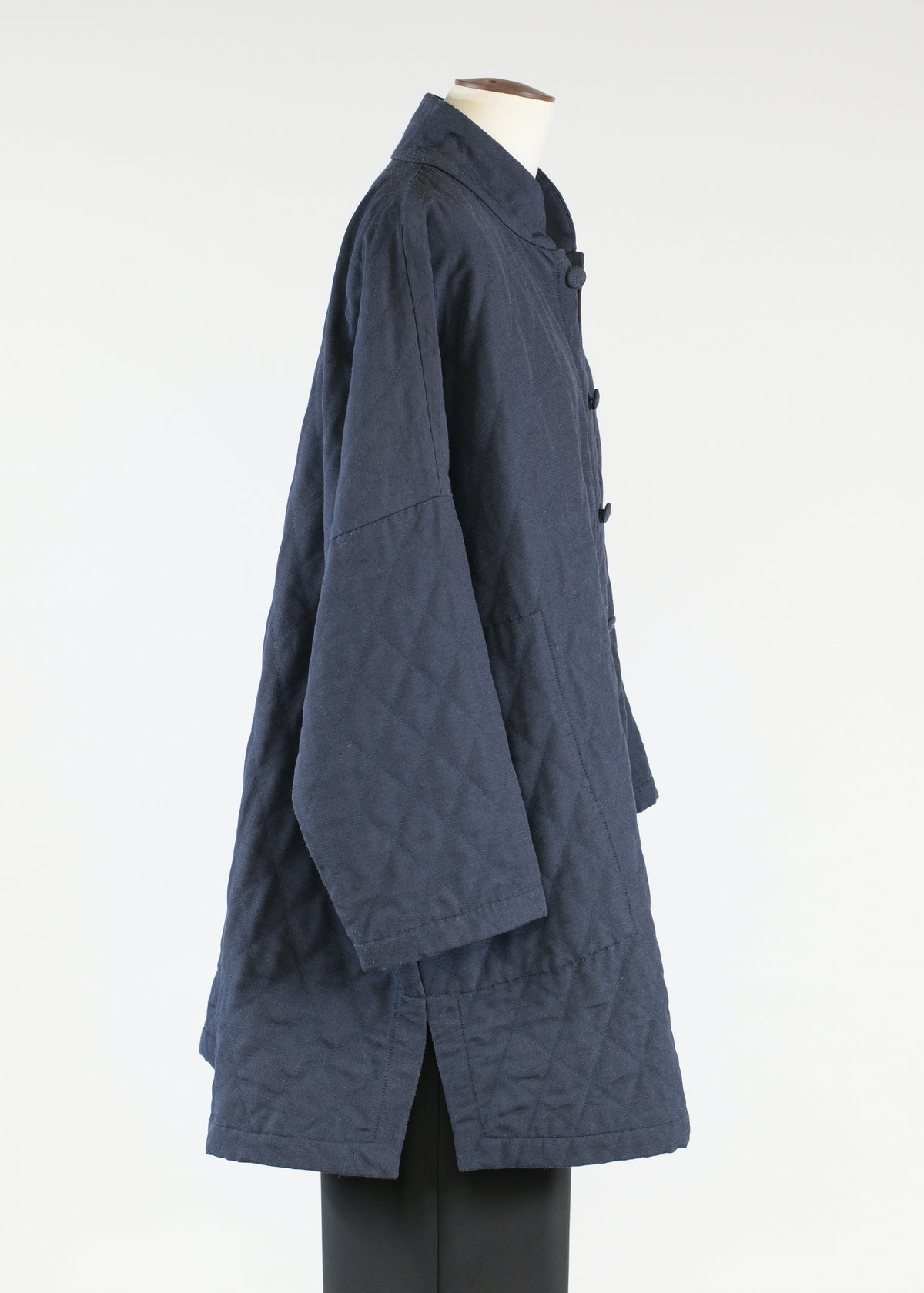 imperial coat with chinese collar - long plus