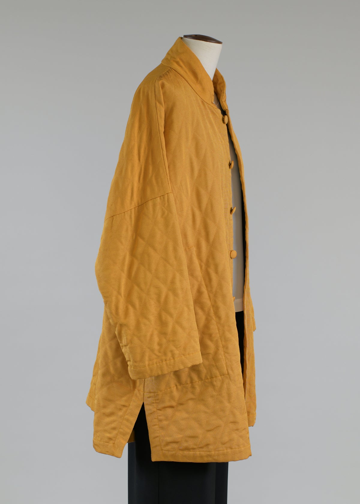 imperial coat with chinese collar - long plus