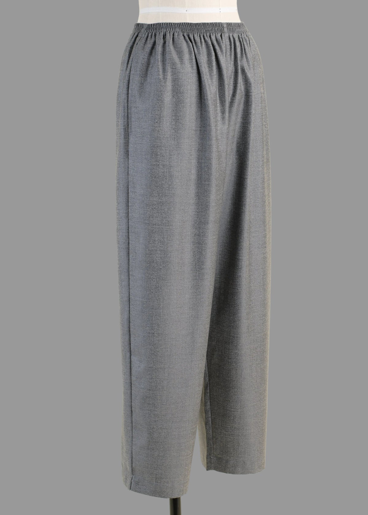 wool silk mix longer japanese trouser with ankle slits