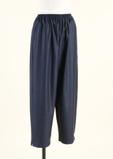 wool silk mix longer japanese trouser with ankle slits