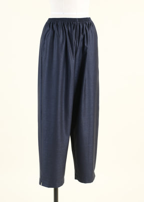 wool silk mix longer japanese trouser with ankle slits