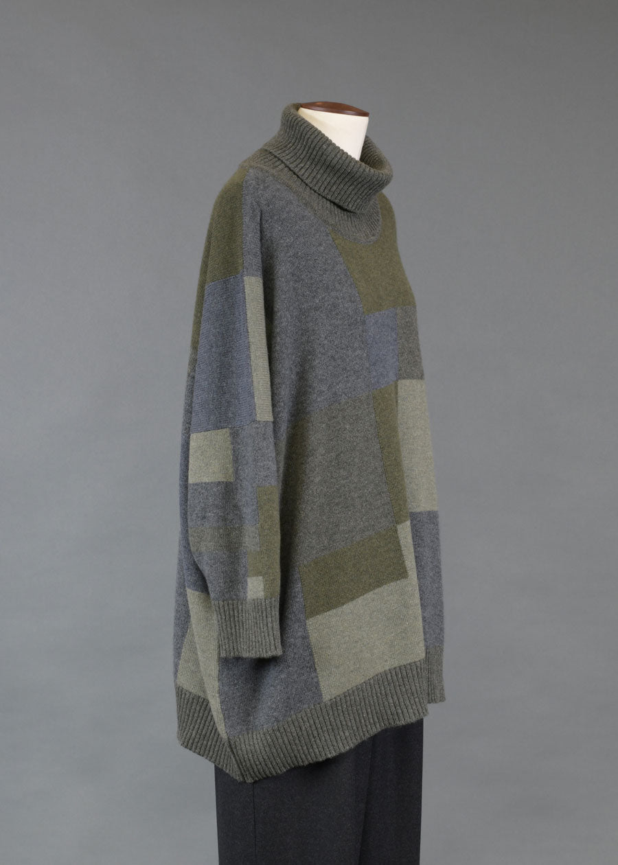 cashmere roll neck sweater - long