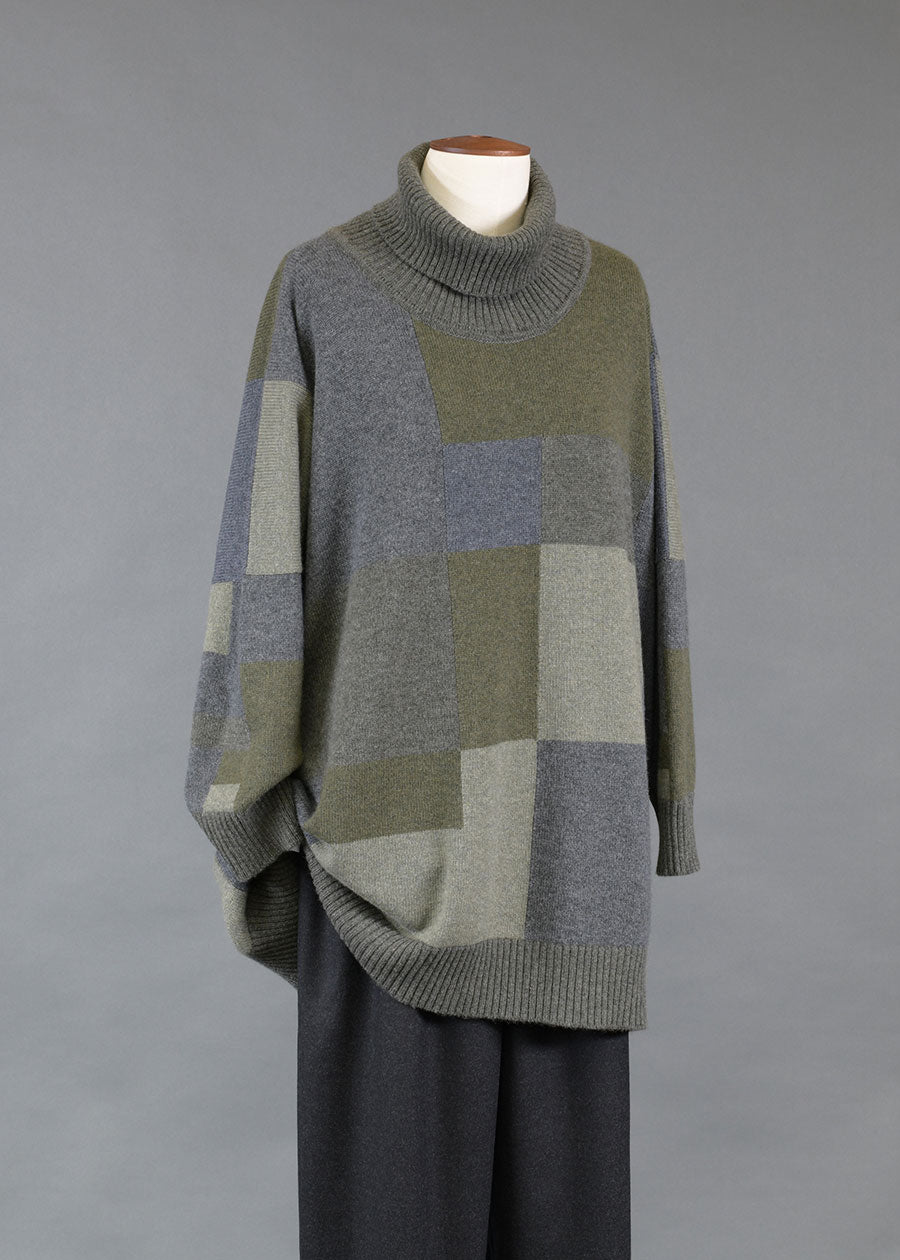cashmere roll neck sweater - long