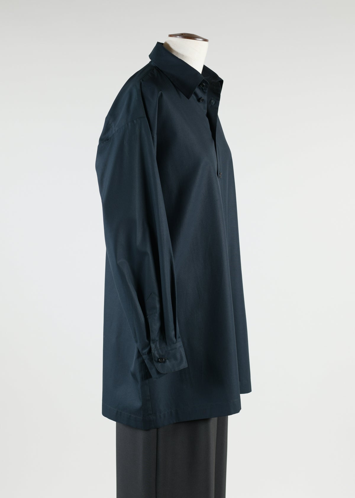 slim a-line shirt with collar - long plus