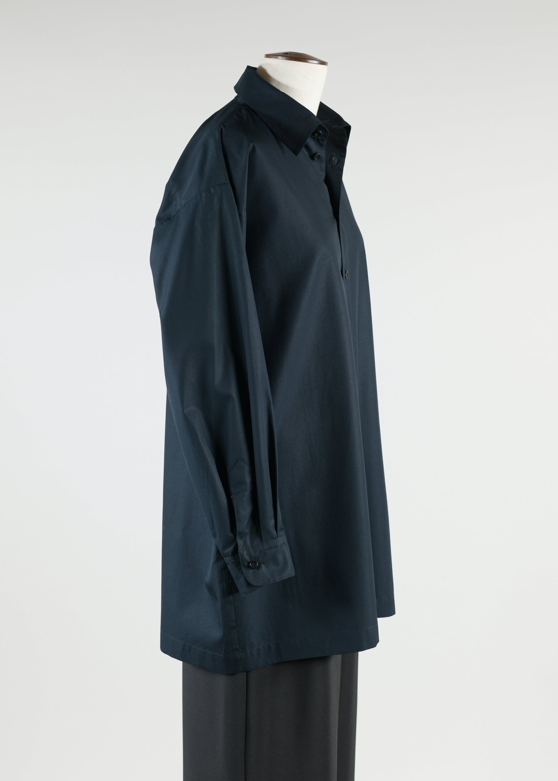 slim a-line shirt with collar - long plus