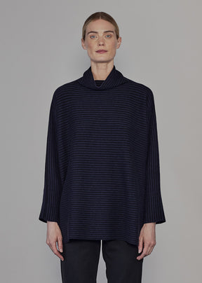 slim sleeve funnel scrunch neck sweater - long