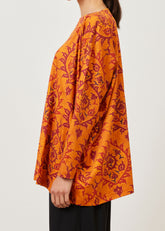 pima cotton jersey wide slim sleeve slash neck jersey t-shirt - long