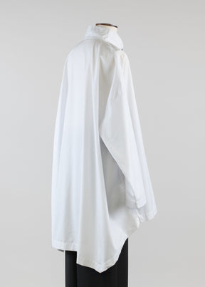 cotton smaller front larger back double stand collar shirt - long