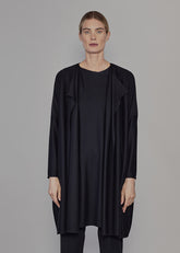 cashmere silk mix extra wide slim sleeve jacket - long plus
