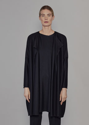 cashmere silk mix extra wide slim sleeve jacket - long plus