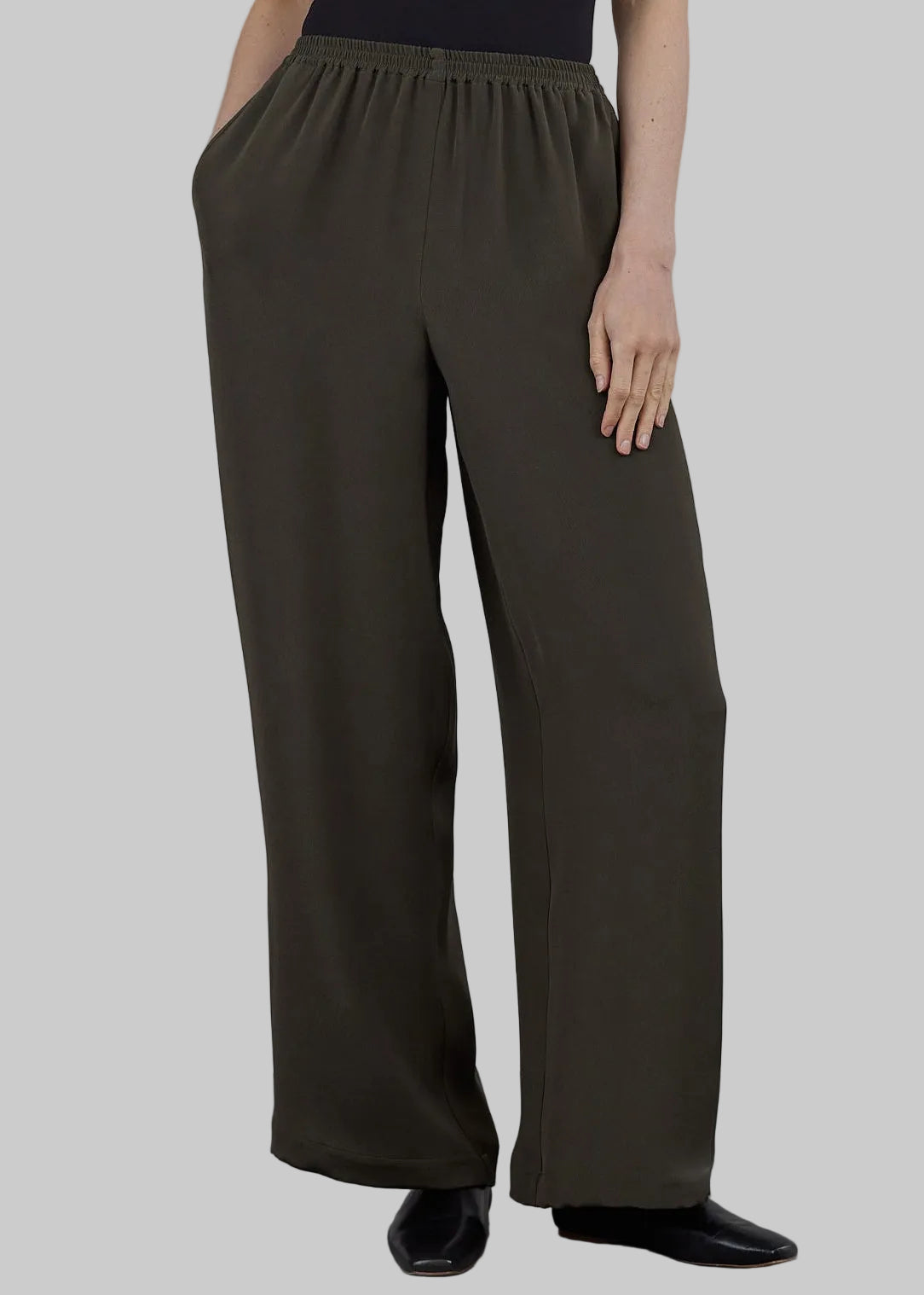 silk flared trouser