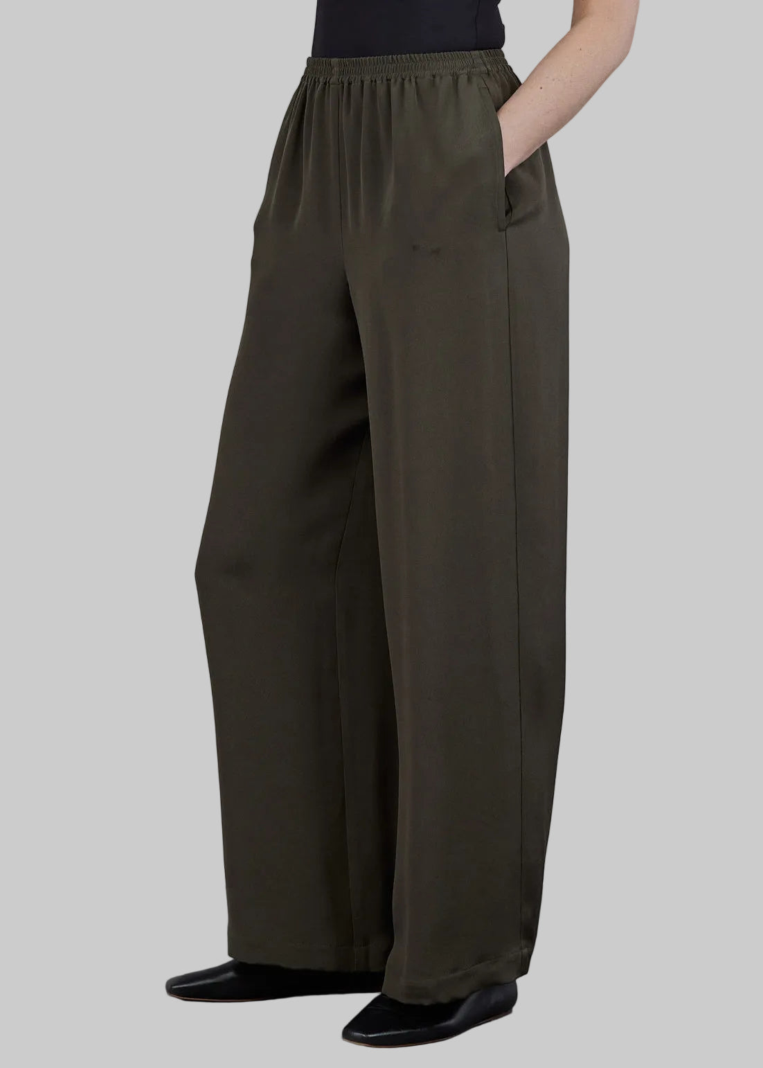 silk flared trouser
