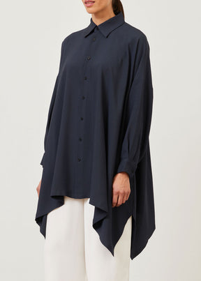 silk dps shirt with collar - long plus