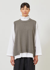 cashmere a-line sleeveless round neck sweater - mid plus