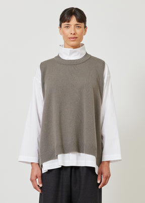 cashmere a-line sleeveless round neck sweater - mid plus