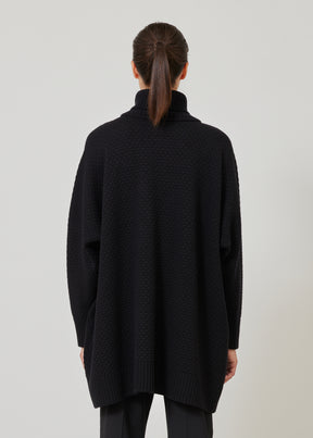 wide roll neck sweater - long plus