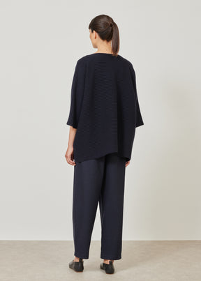 square 3/4 sleeve sweater - long