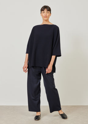 square 3/4 sleeve sweater - long