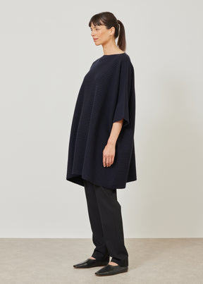 3/4 sleeve wide square sweater - very long