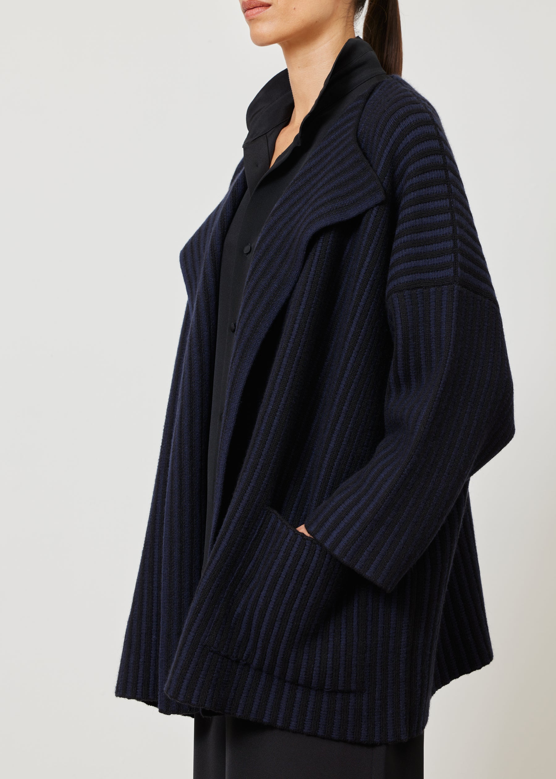knitted jacket coat cardigan - mid plus