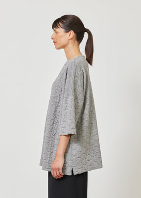 square 3/4 sleeve sweater - long