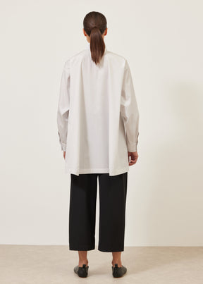 side panelled shirt with collar - long plus
