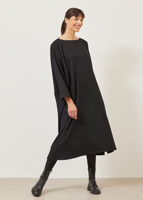 wide A-line scoop neck dress