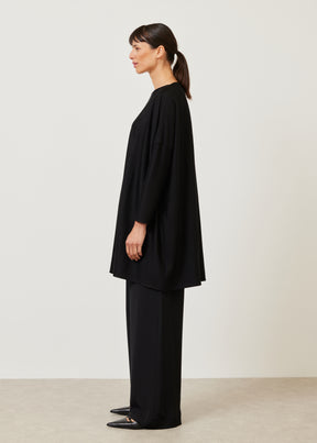 extra wide slim sleeve slash neck - long plus