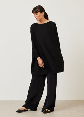 extra wide slim sleeve slash neck - long plus