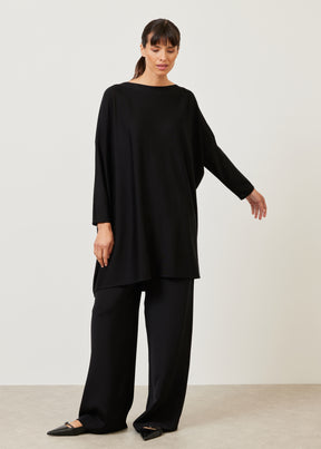 extra wide slim sleeve slash neck - long plus