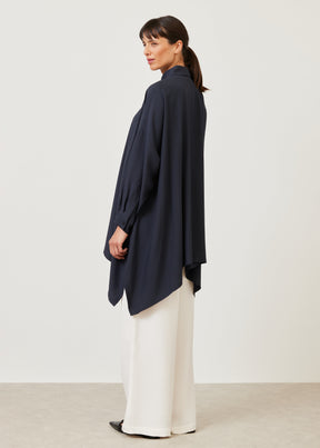 silk dps shirt with collar - long plus