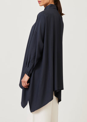 silk dps shirt with collar - long plus