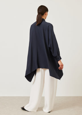silk dps shirt with collar - long plus