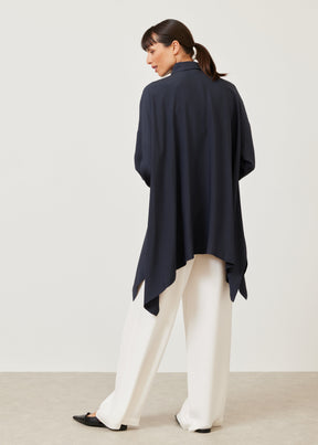 silk dps shirt with collar - long plus