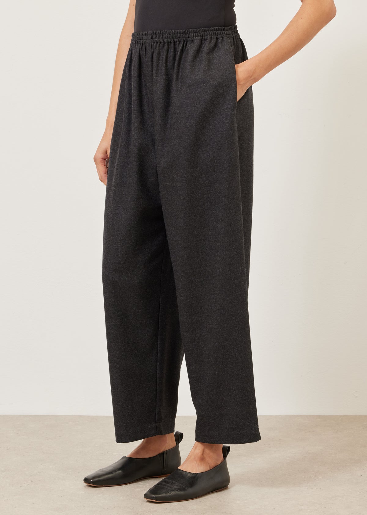 longer japanese trouser with ankle slits