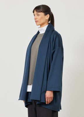 wide A-line shawl collar coat - long plus