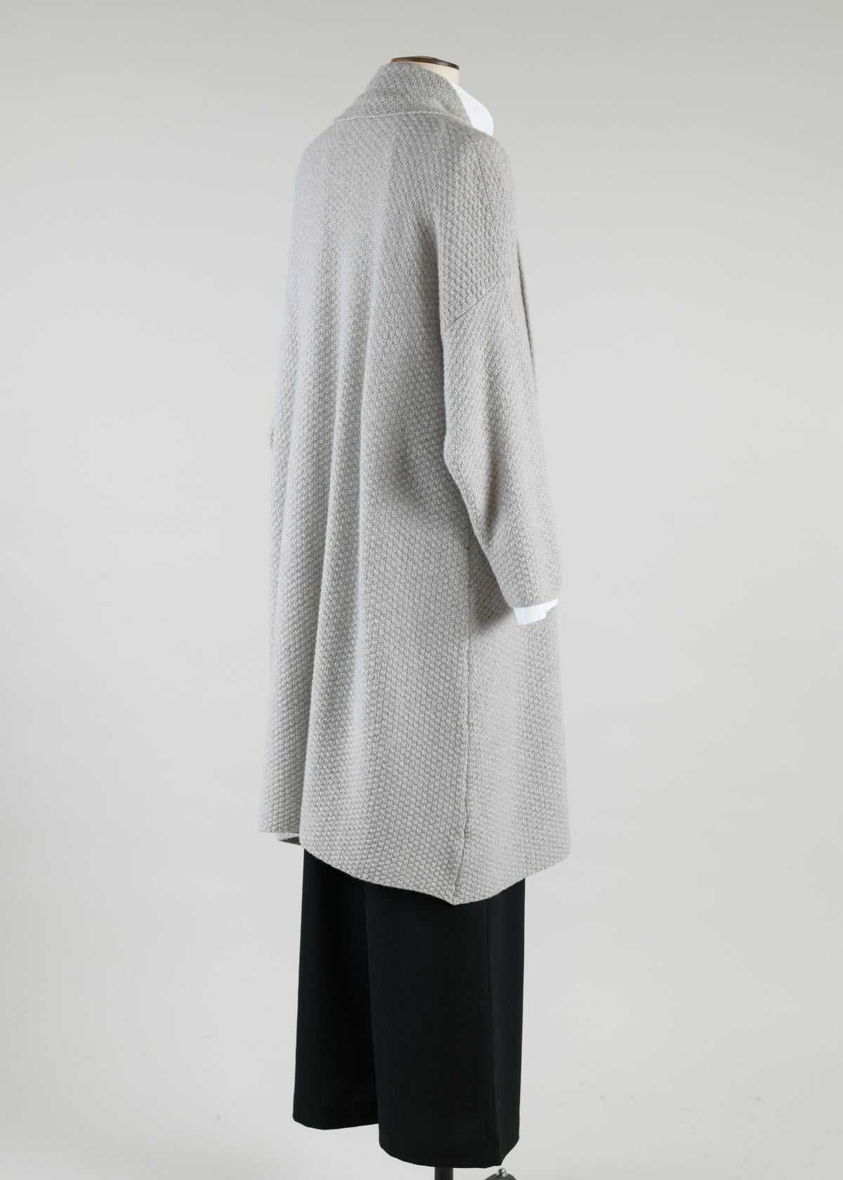 a-line scrunch shawl collar cardigan - very long