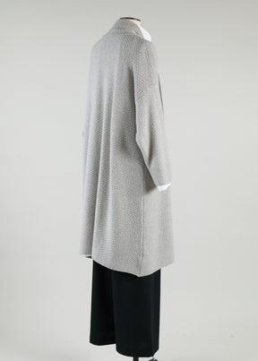 a-line scrunch shawl collar cardigan - very long