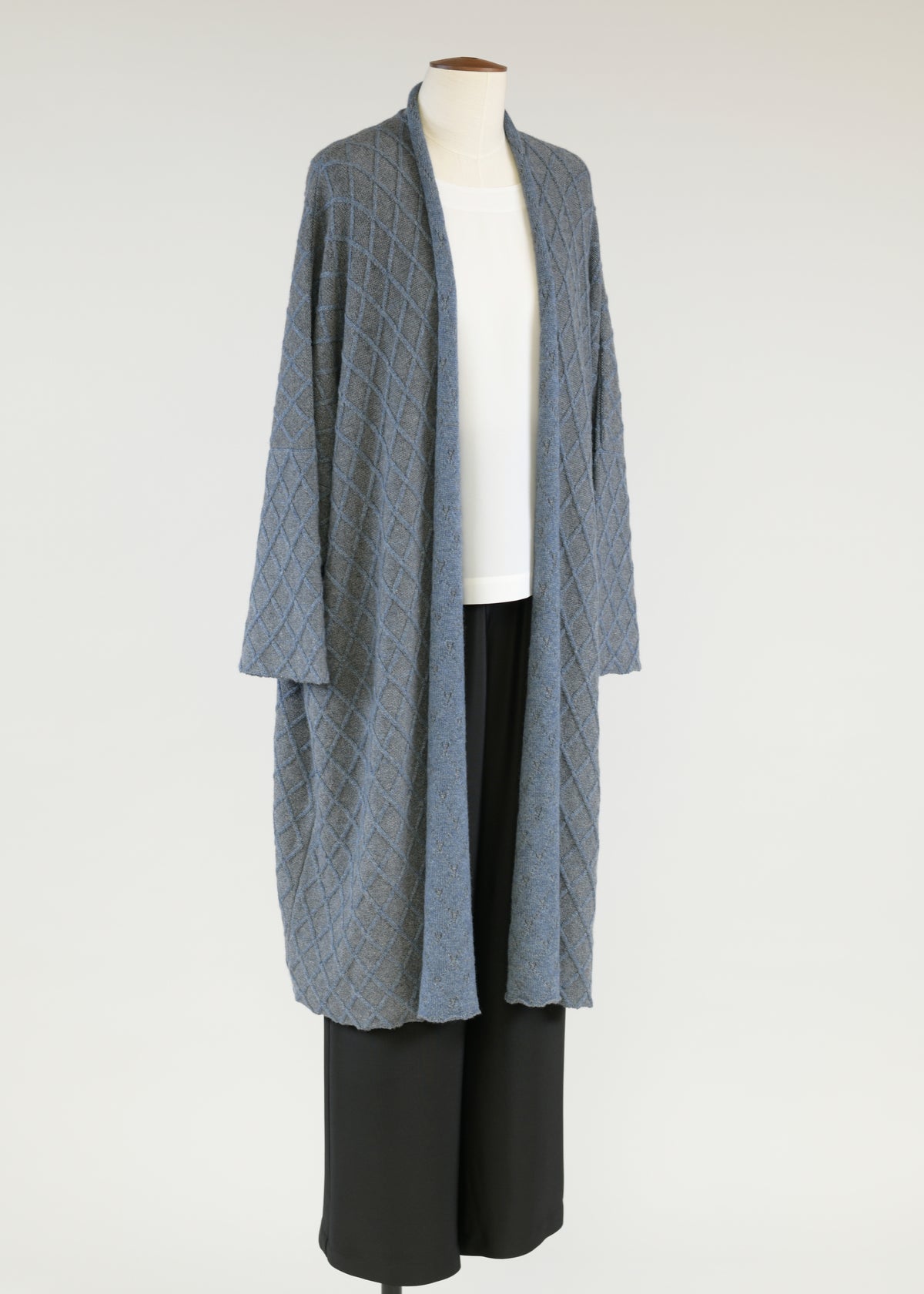 cashmere open collar cardigan coat