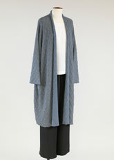 cashmere open collar cardigan coat
