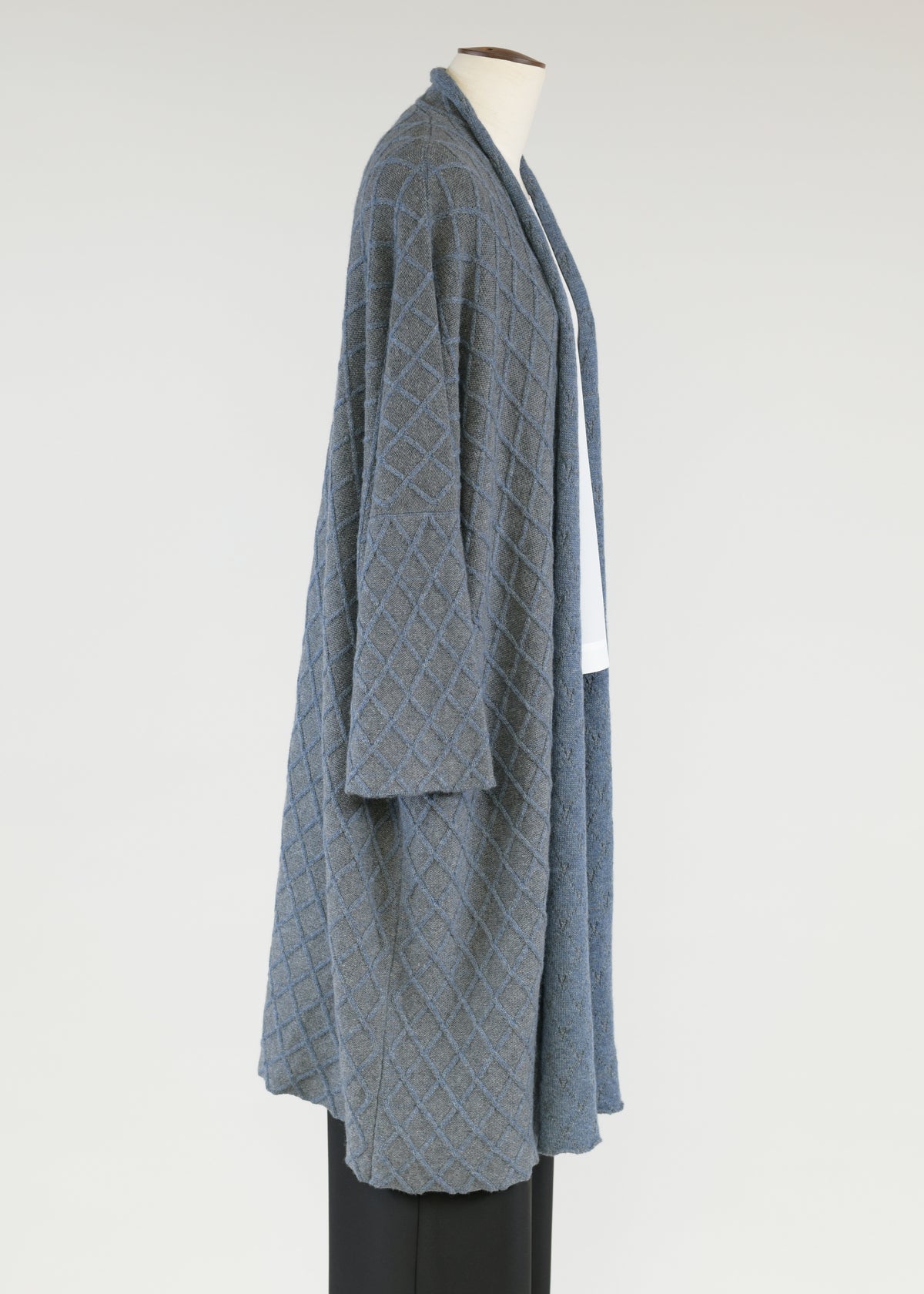 cashmere open collar cardigan coat