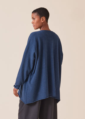 cashmere a-line V-neck cardigan - long