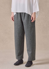wool silk mix longer japanese trouser