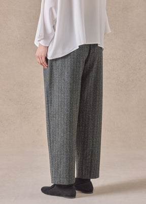 wool silk mix longer japanese trouser