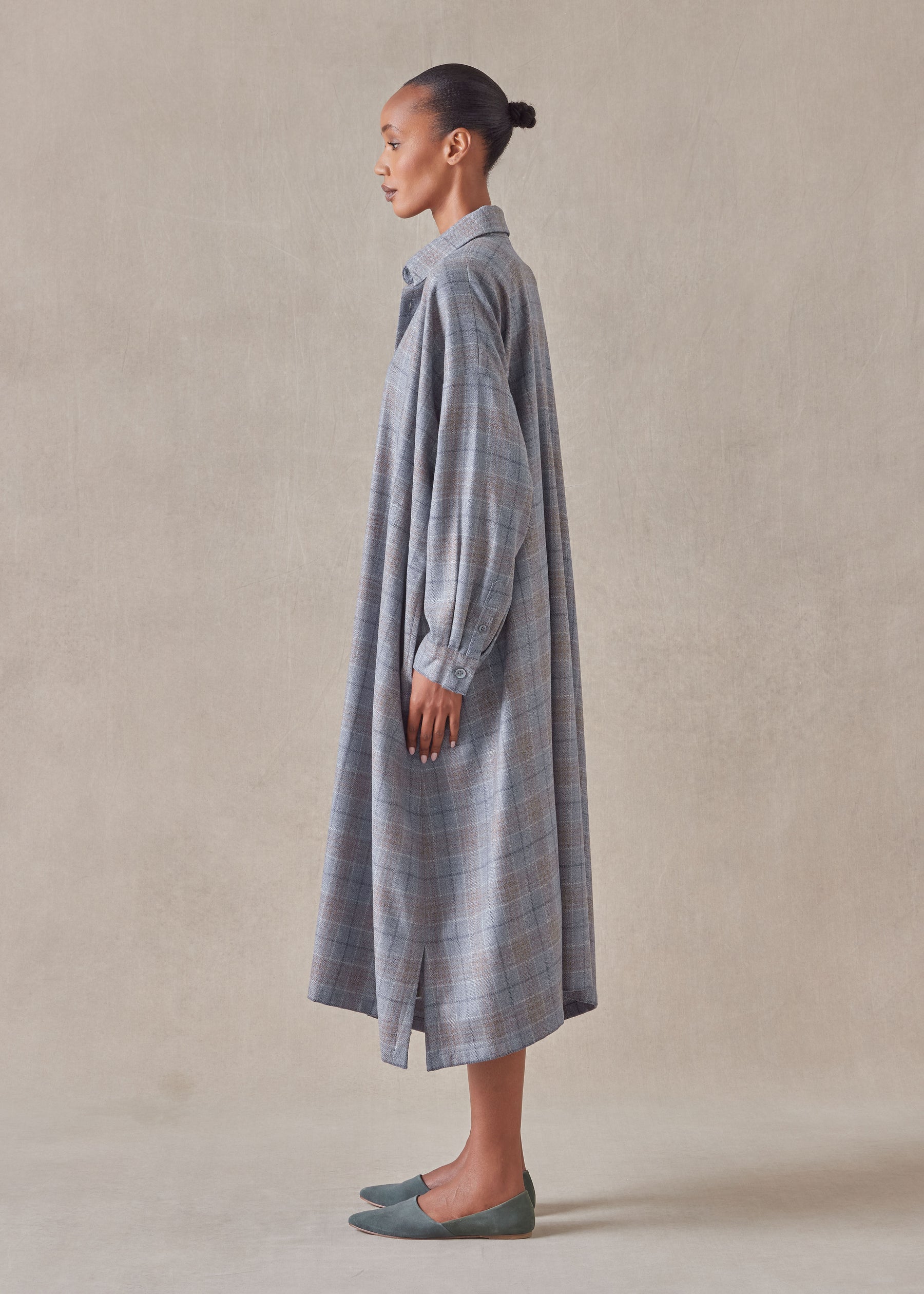 grey silk shift dress Grey Silk Blend Shift Dress