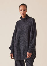 cashmere roll neck sweater - long